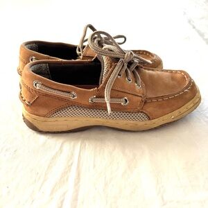 SPERRY Billfish boat shoes light camel tan leather SZ 12.5 Worn Once